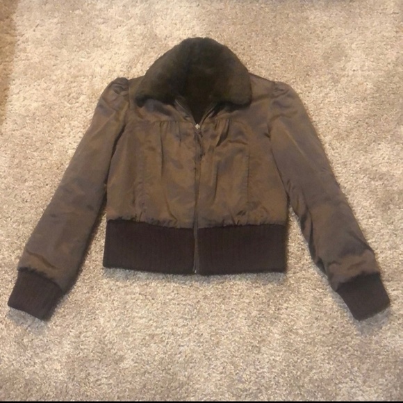Barneys of New York Fur Reversible Bomber Jacket - Picture 1 of 1